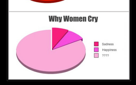 Pie chart "why women cry"